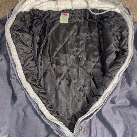 Dickies Hoodie Jacket Men 2XL Blue Workwear Insulated Canvas Enforced Elbows - Picture 8 of 8